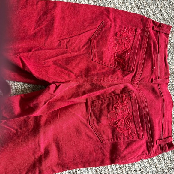 Gloria Vanderbilt Red Casual Capris 12 - Picture 2 of 3